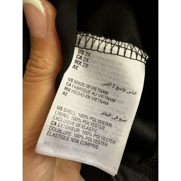 JM COLLECTION Plus Size Smocked-Sleeve Necklace Top Size 
2X - Picture 7 of 8